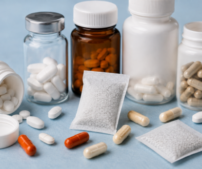 moisture control for tablets and capsules using pharmaceutical desiccant sachets